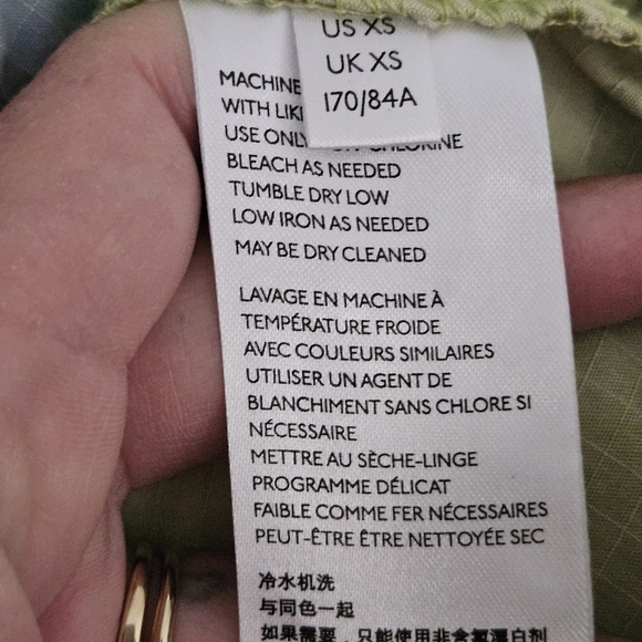 Free People camo utility cargo grunge core style jacket size xsmall oversized - Picture 7 of 14